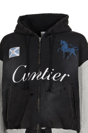CUNTIER ZIP HOODIE / BLK