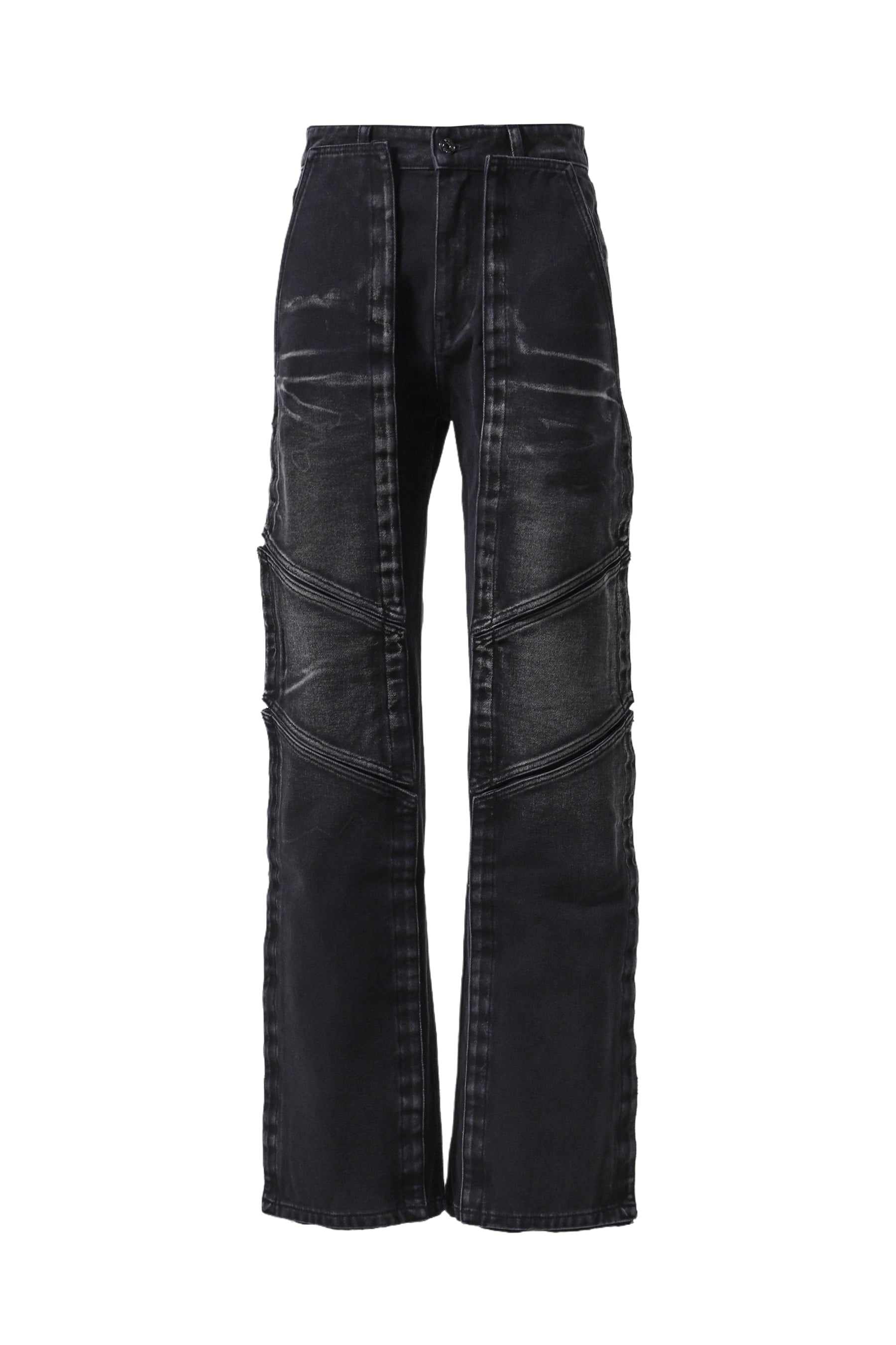 VELCRO MULTI PANEL JEANS / BLK