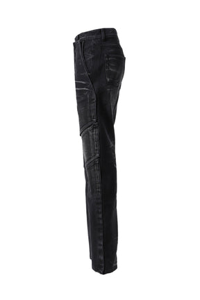 VELCRO MULTI PANEL JEANS / BLK