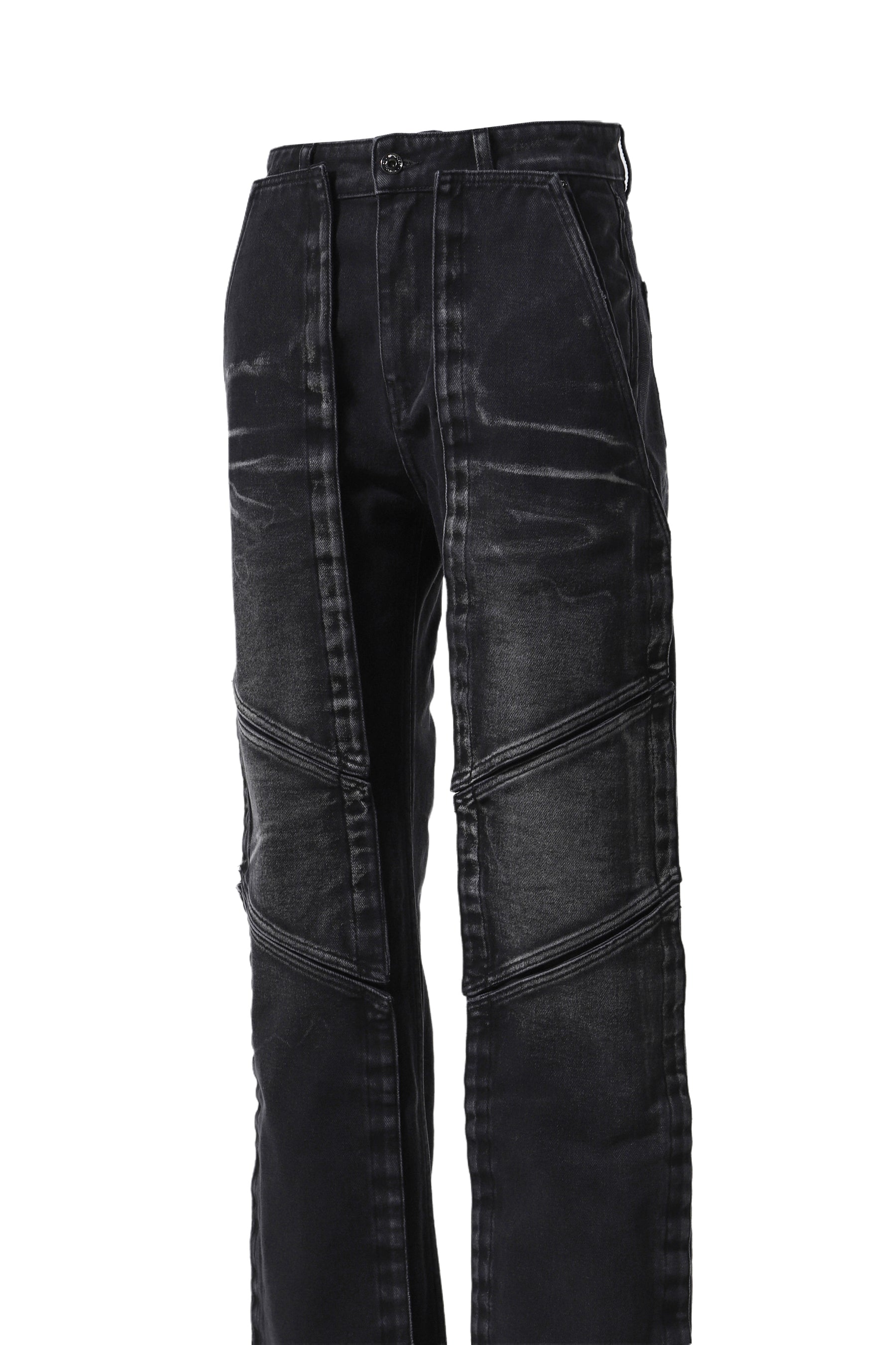 VELCRO MULTI PANEL JEANS / BLK