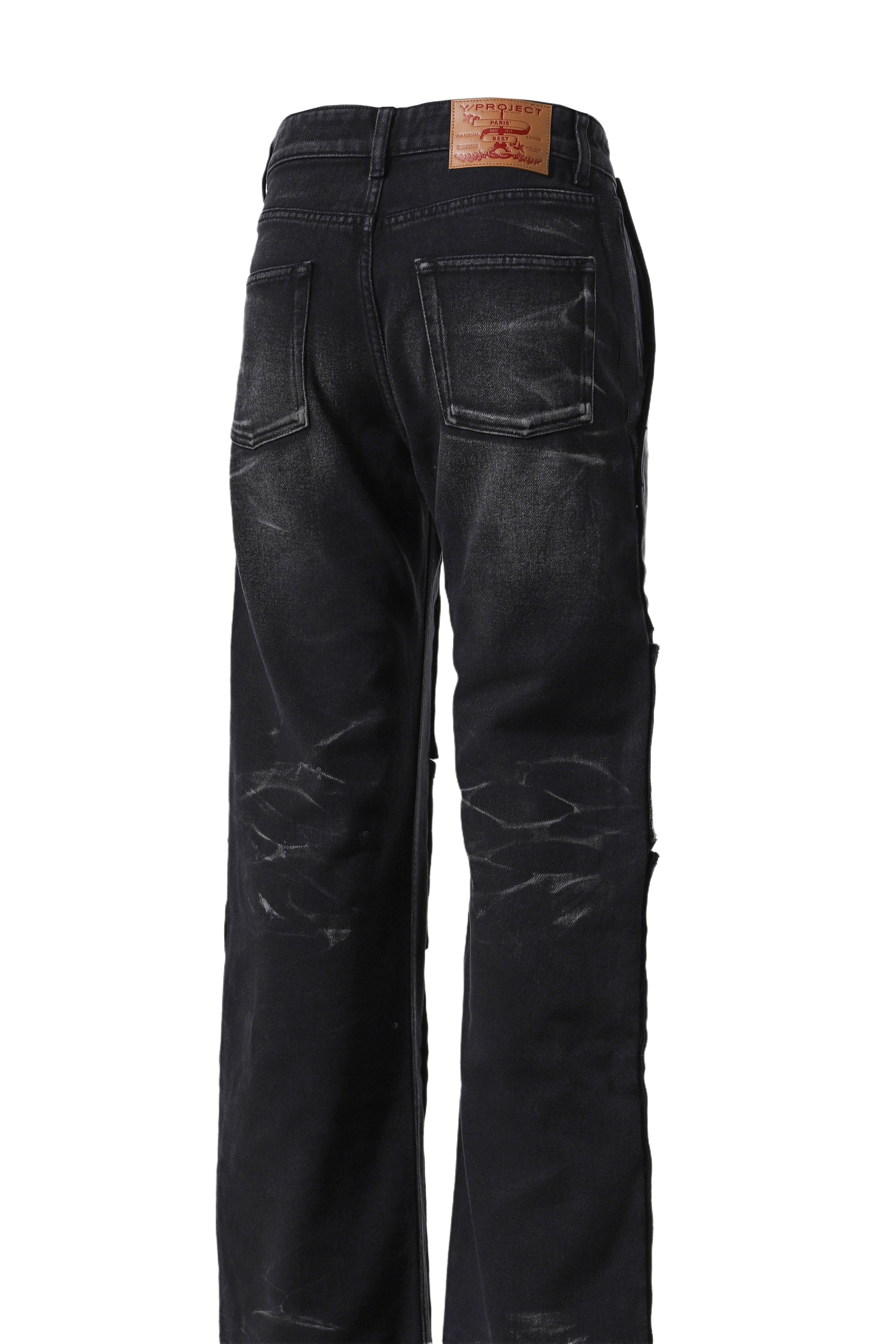 VELCRO MULTI PANEL JEANS / BLK