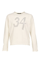 STAR 34 FITTED L/S T-SHIRT / WHT