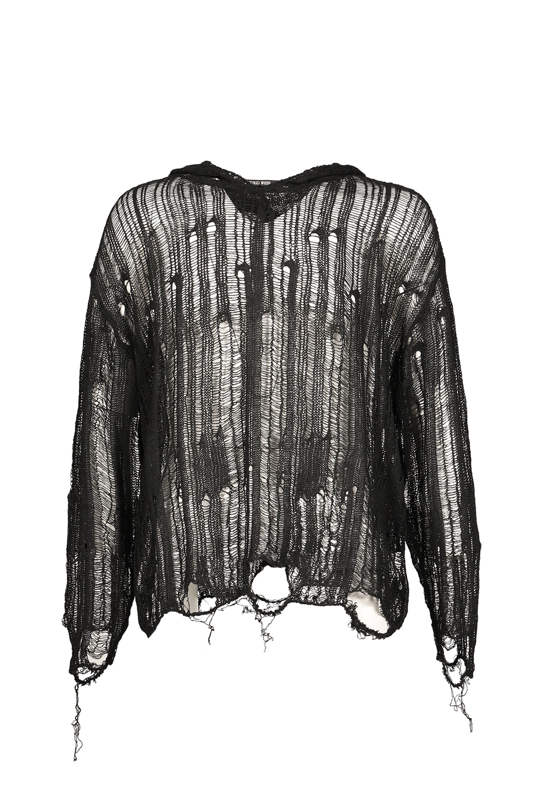 SPIDER KNIT HOODIE / BLK