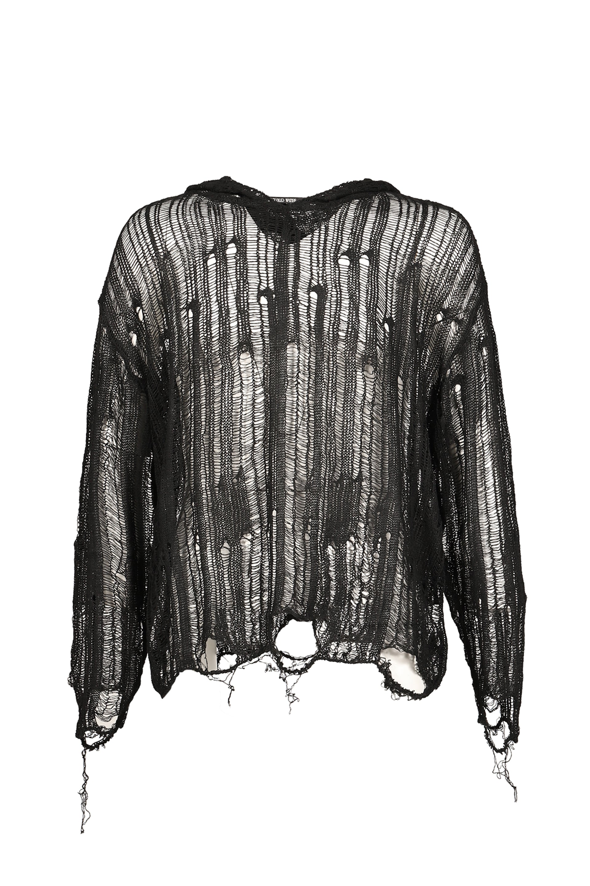 SPIDER KNIT HOODIE / BLK