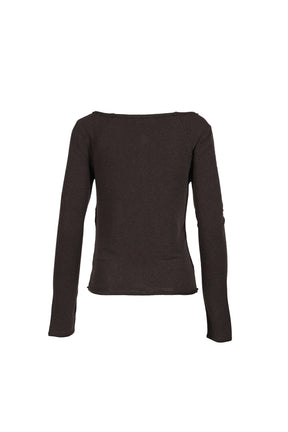 LENNY HENLEY NECK LONG-SLEEVE T-SHIRT / CHA