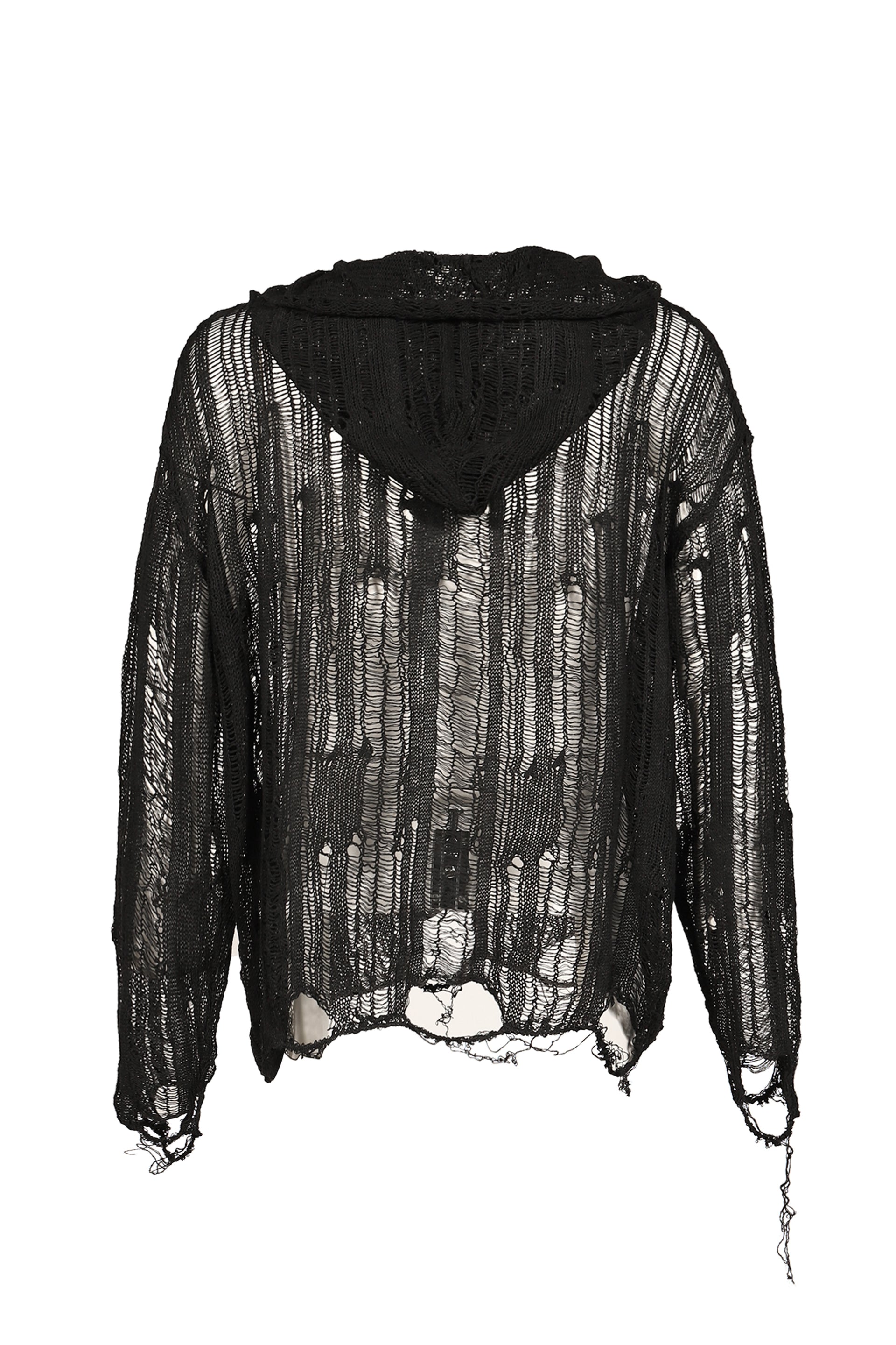 SPIDER KNIT HOODIE / BLK