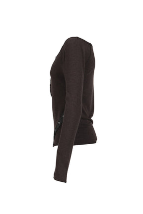 LENNY HENLEY NECK LONG-SLEEVE T-SHIRT / CHA
