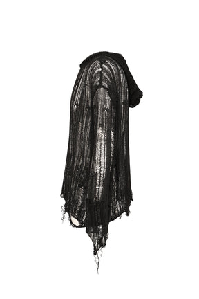 SPIDER KNIT HOODIE / BLK