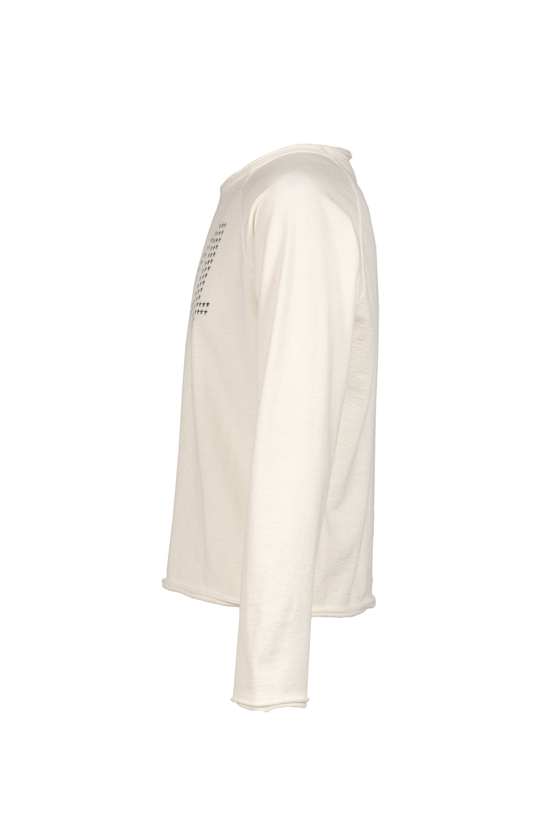 STAR 34 FITTED L/S T-SHIRT / WHT