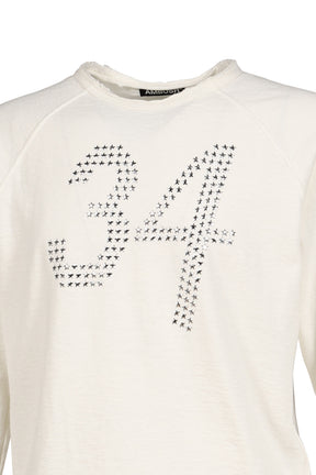 STAR 34 FITTED L/S T-SHIRT / WHT