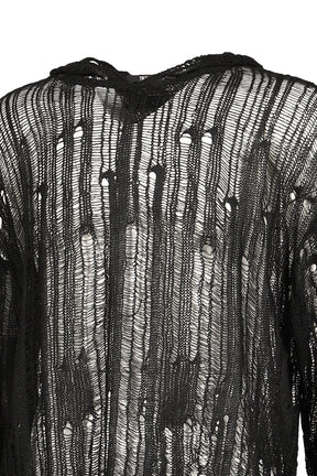 SPIDER KNIT HOODIE / BLK
