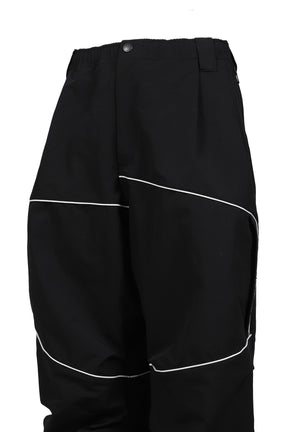 PIPING TACTICAL BALLOON PANTS / BLK