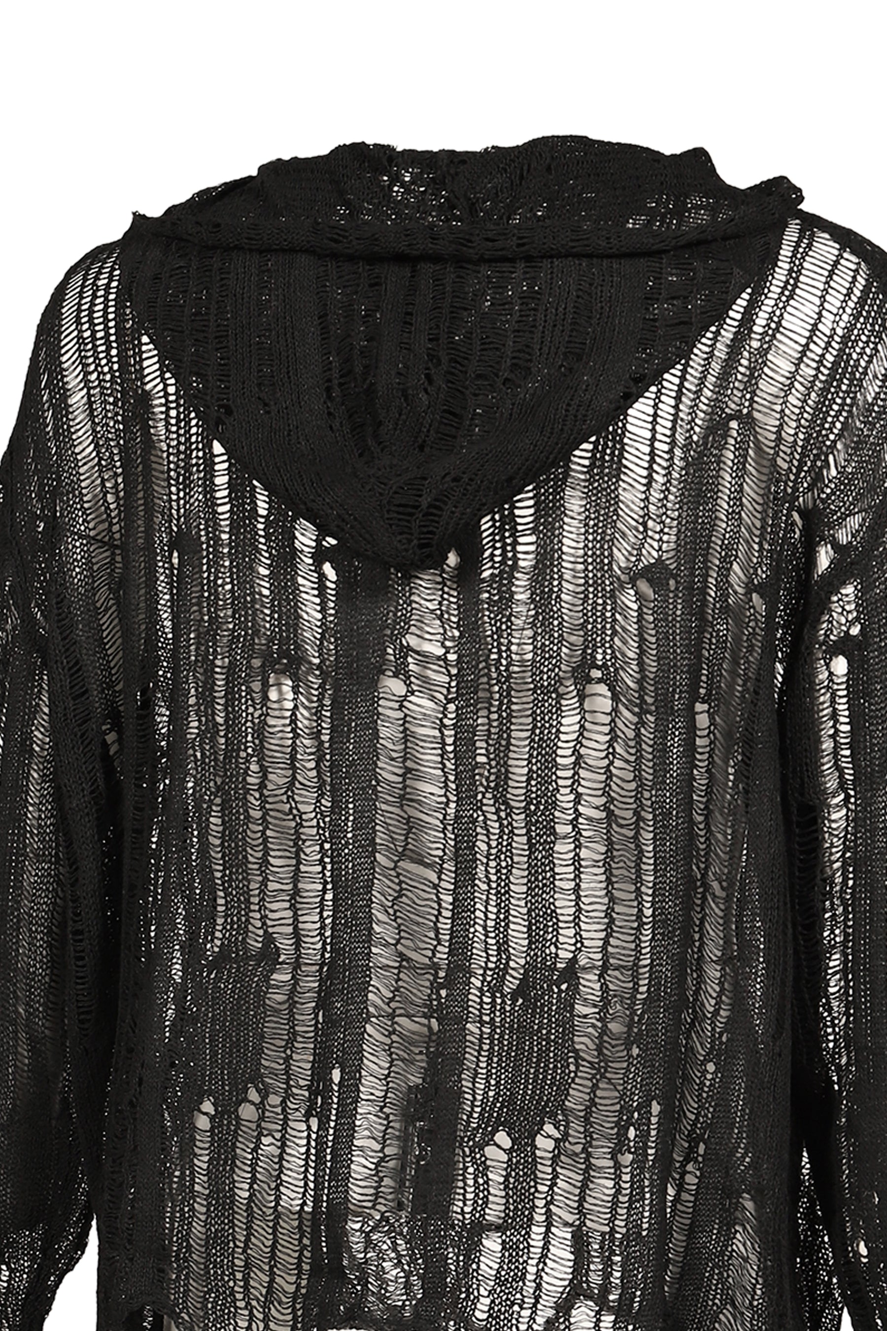 SPIDER KNIT HOODIE / BLK
