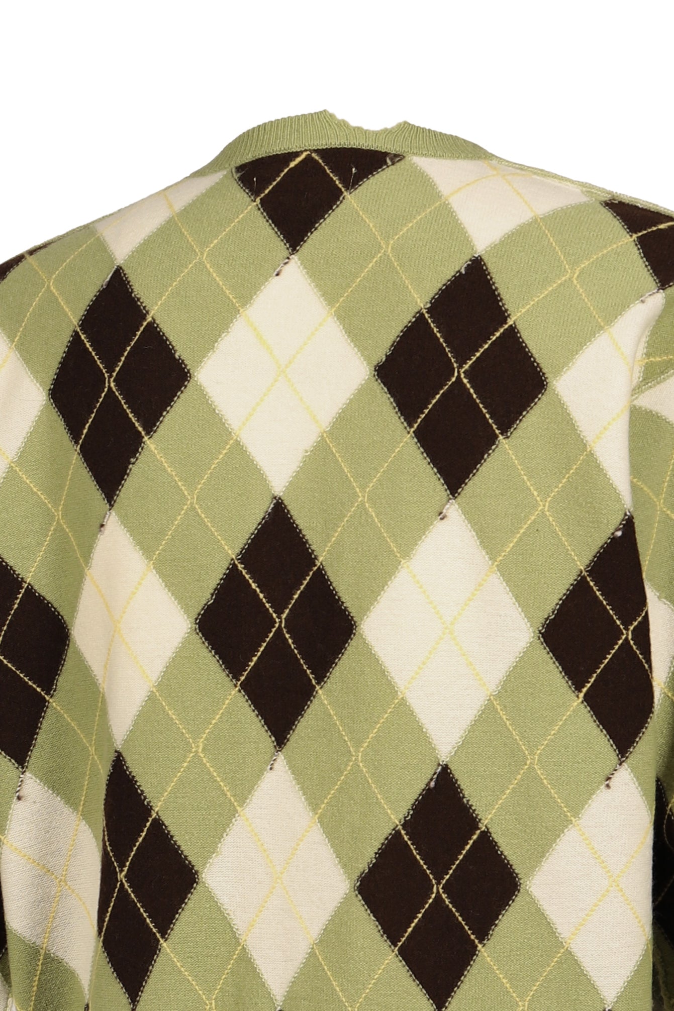 DIAMOND SCRAPED CARDIGAN / PISTACHIO