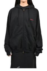 CLASSIC LOGO ZIP-UP HOODIE / BLK RED