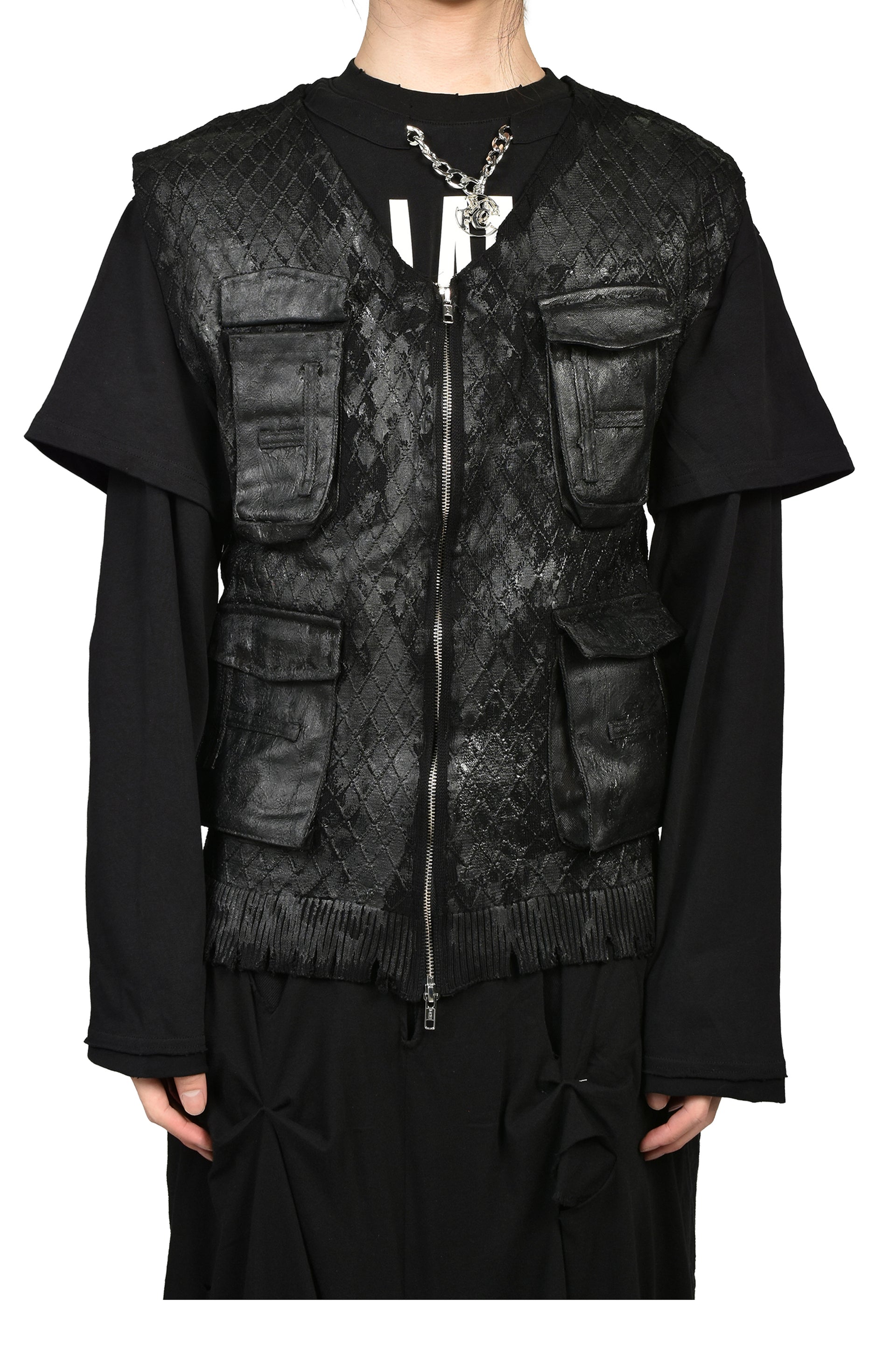 SECURITY KNIT VEST / BLK