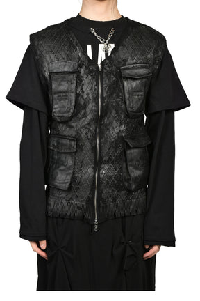 SECURITY KNIT VEST / BLK