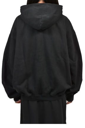 CLASSIC LOGO ZIP-UP HOODIE / BLK RED