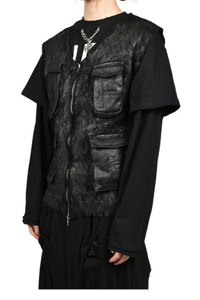 SECURITY KNIT VEST / BLK