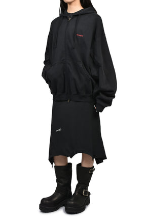 WOMEN UPSIDE-DOWN SKIRT / BLK