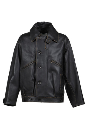 "INCEPTION" LEATHER MK3 JACKET / BLK