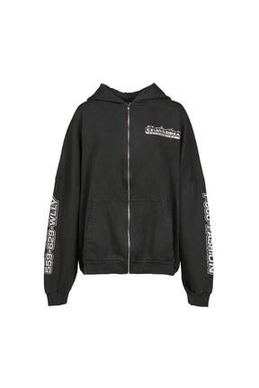 CHAVARRIA LICENSED DESIGNS ZIP HOODIE / PBLK