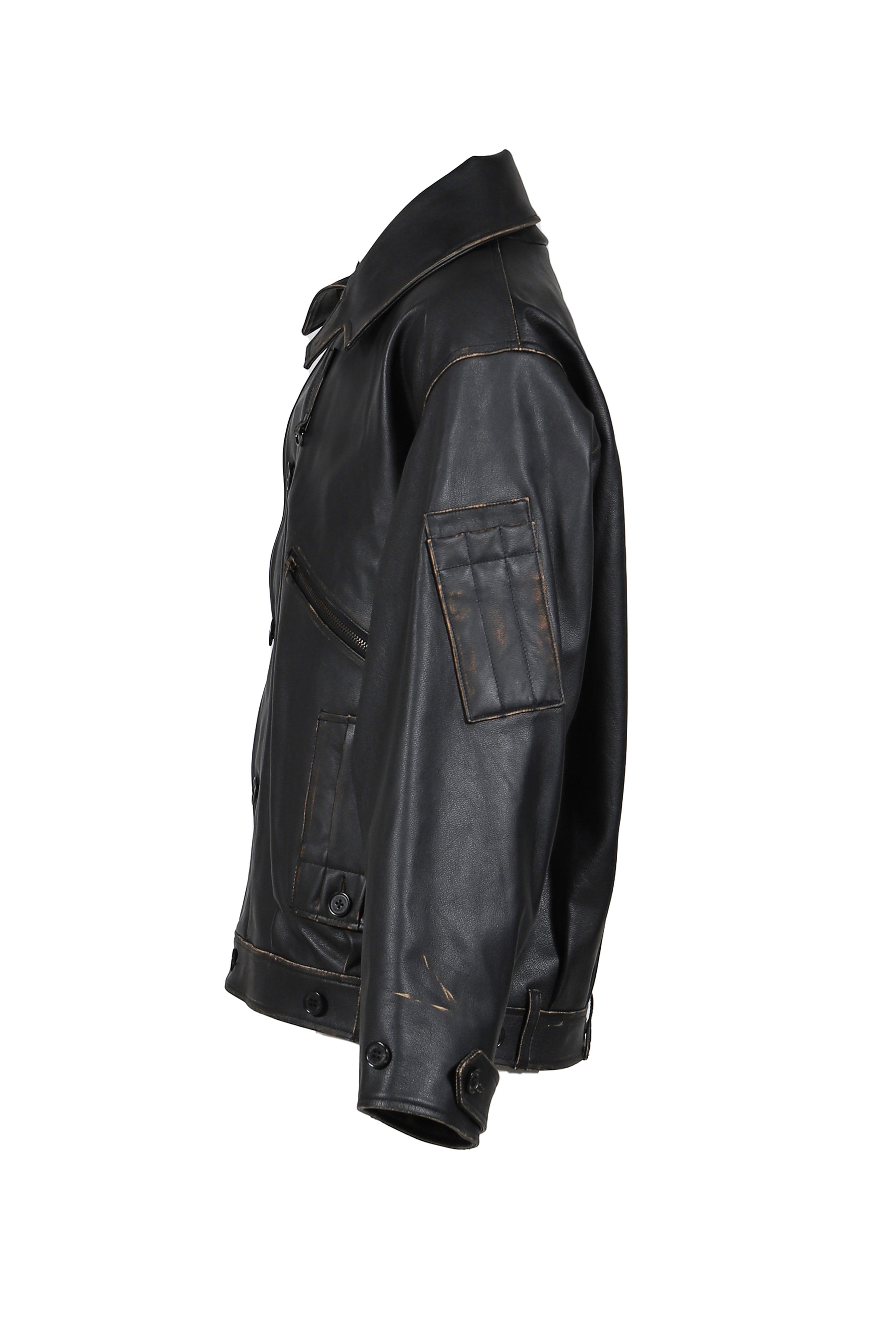 "INCEPTION" LEATHER MK3 JACKET / BLK