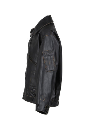 "INCEPTION" LEATHER MK3 JACKET / BLK
