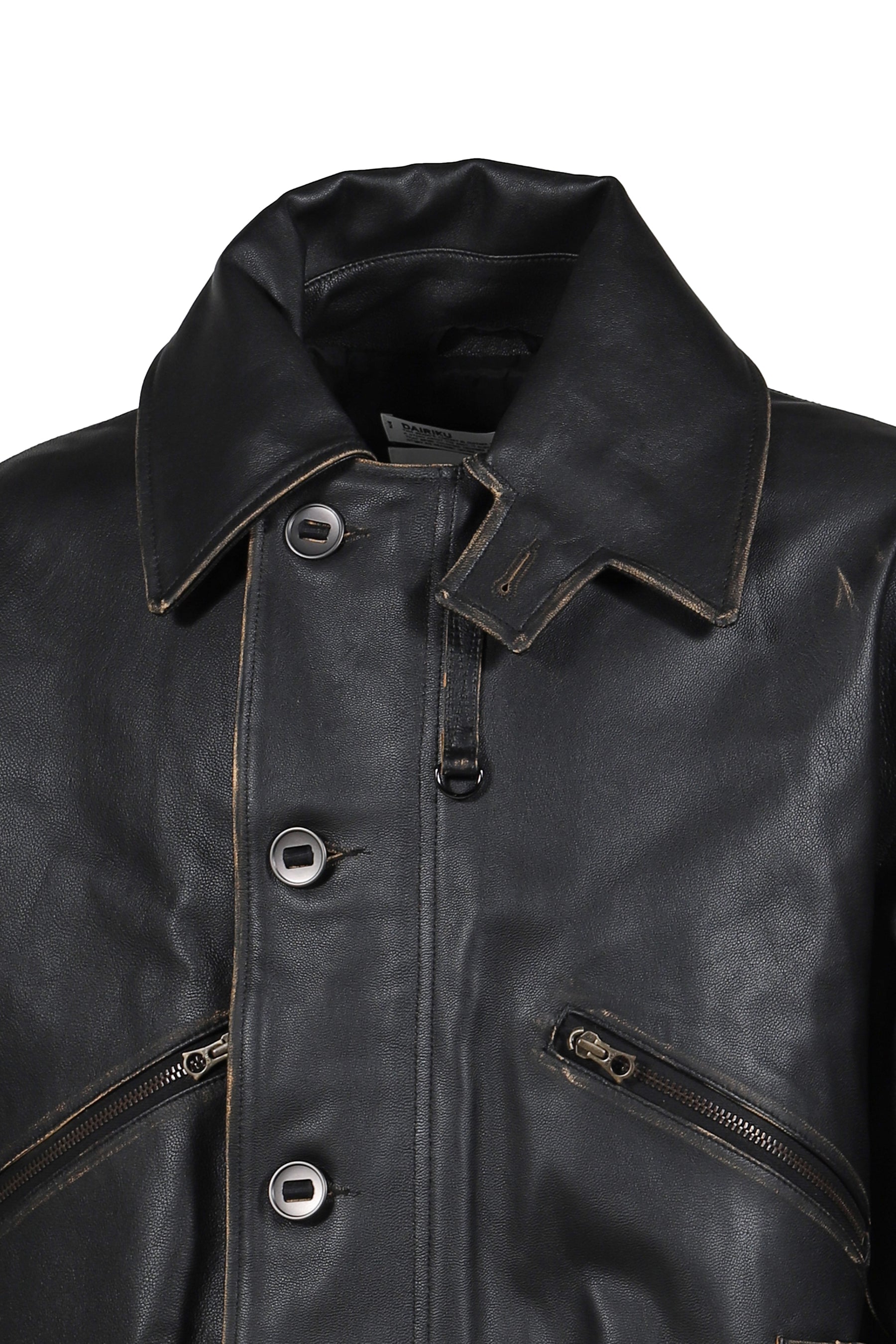 "INCEPTION" LEATHER MK3 JACKET / BLK