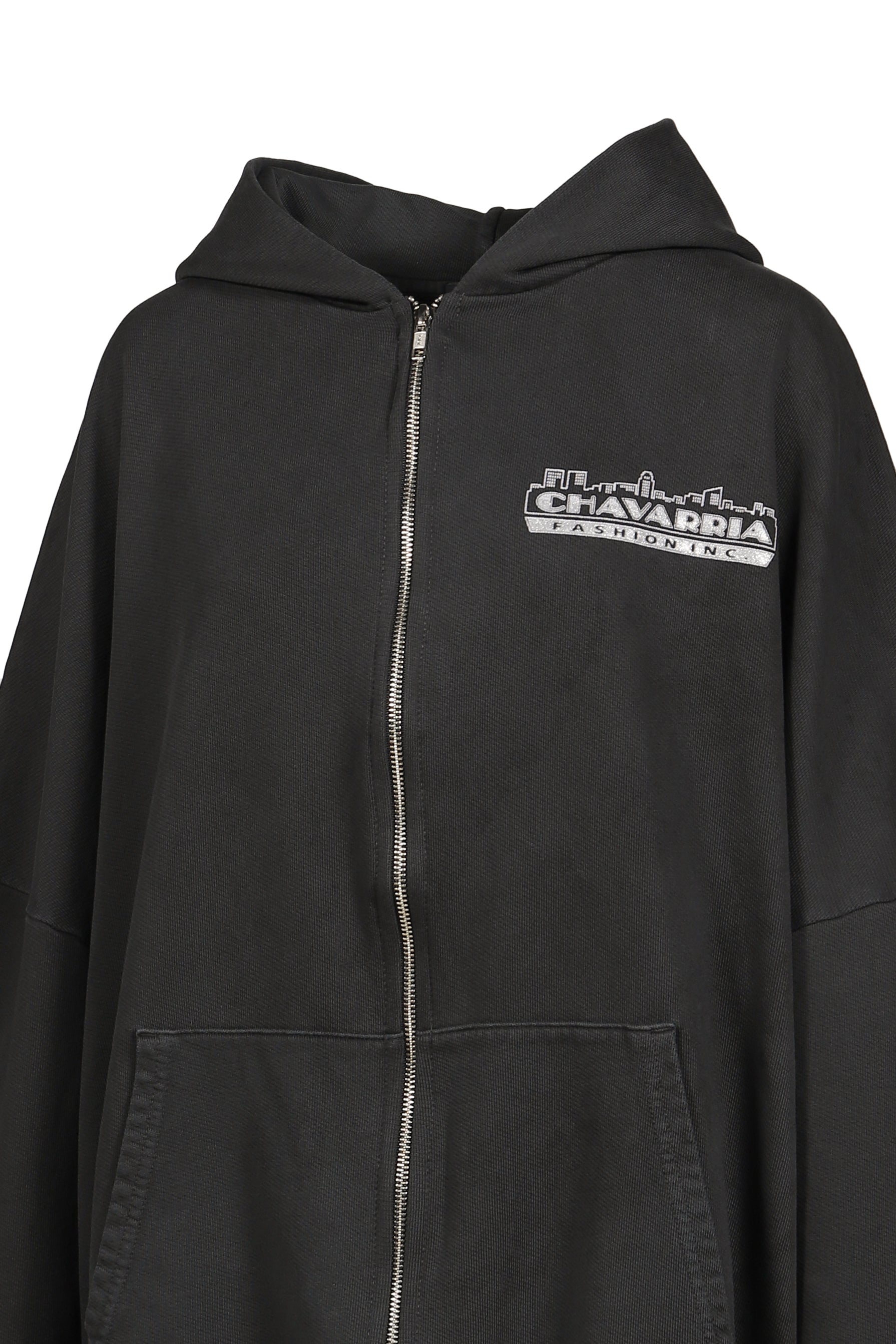 CHAVARRIA LICENSED DESIGNS ZIP HOODIE / PBLK