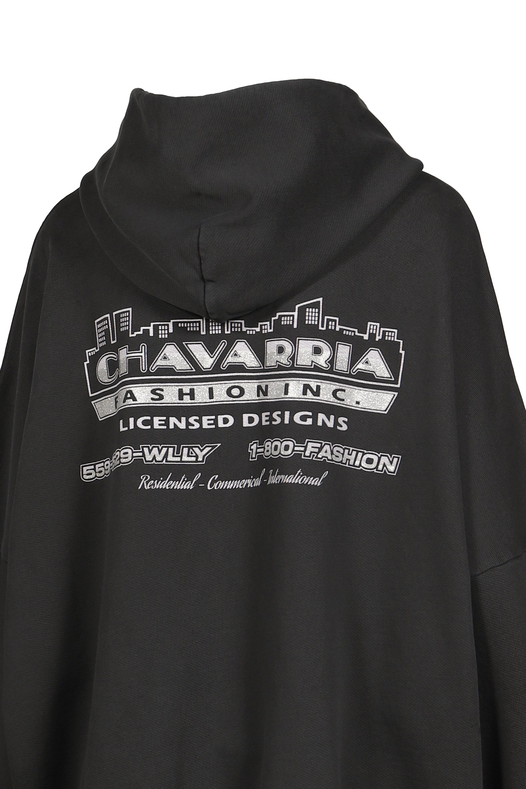 CHAVARRIA LICENSED DESIGNS ZIP HOODIE / PBLK