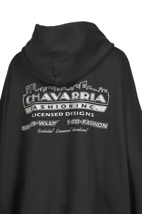 CHAVARRIA LICENSED DESIGNS ZIP HOODIE / PBLK