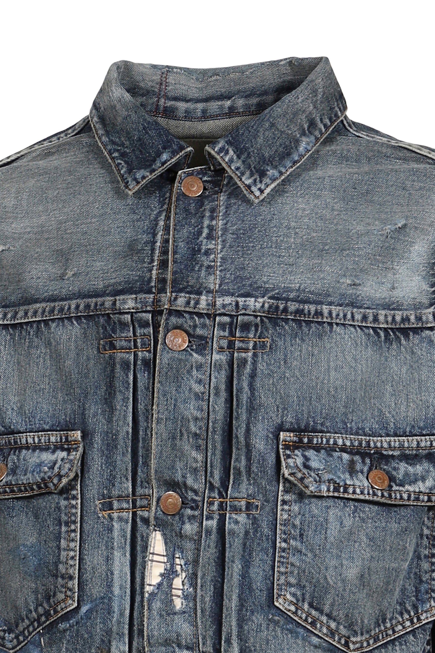 REMAKED DOUBLE POCKET DENIM JACKET / INDIGO