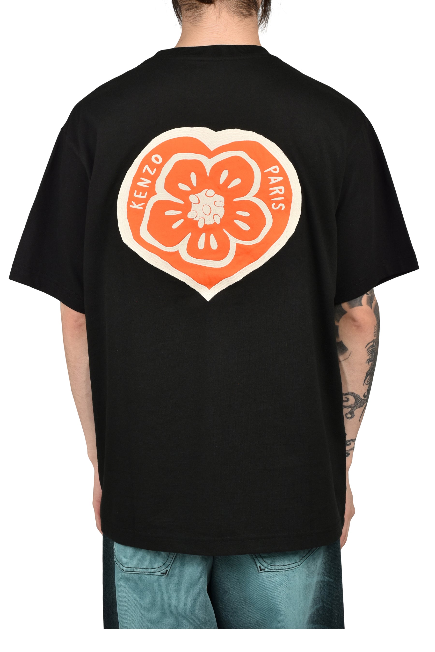 KENZO ケンゾー SS26 GOTS KENZO BOKE HEART OVERSIZE T-SHIRT / BLK