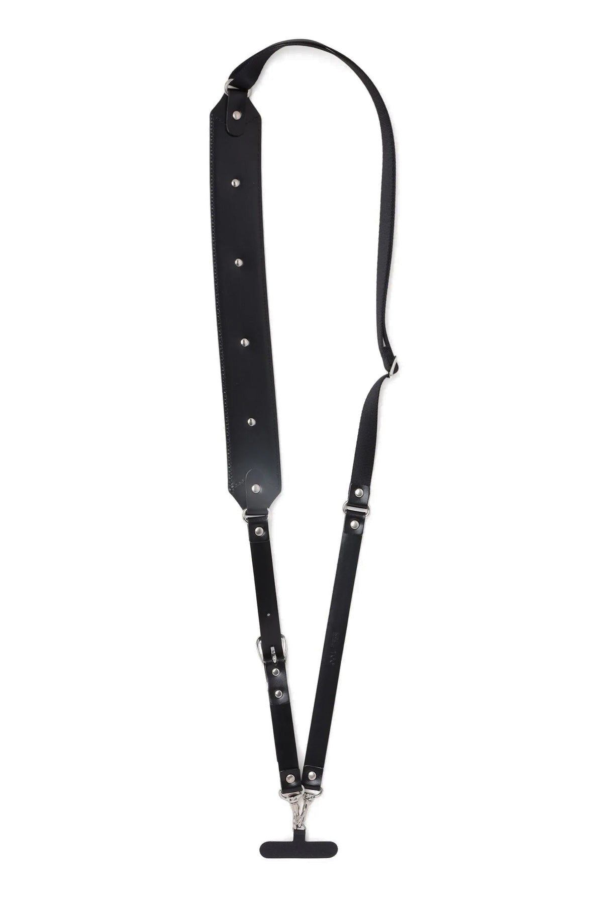 LEATHER PHONE STRAP / BLK