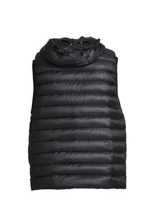 D.D. SHELL GOGGLE DOWN VEST / BLK 999