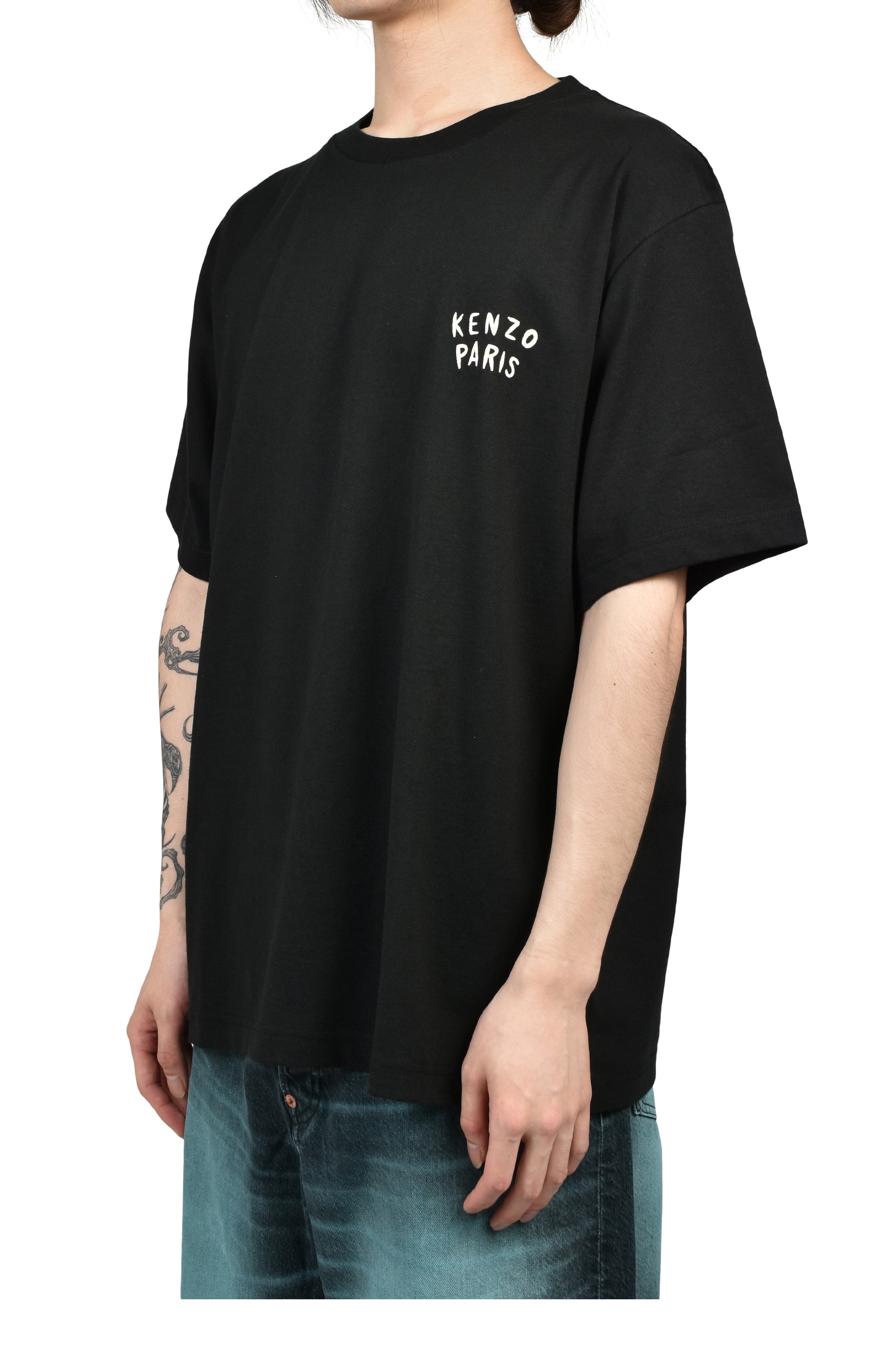 KENZO ケンゾー SS26 GOTS KENZO BOKE HEART OVERSIZE T-SHIRT / BLK
