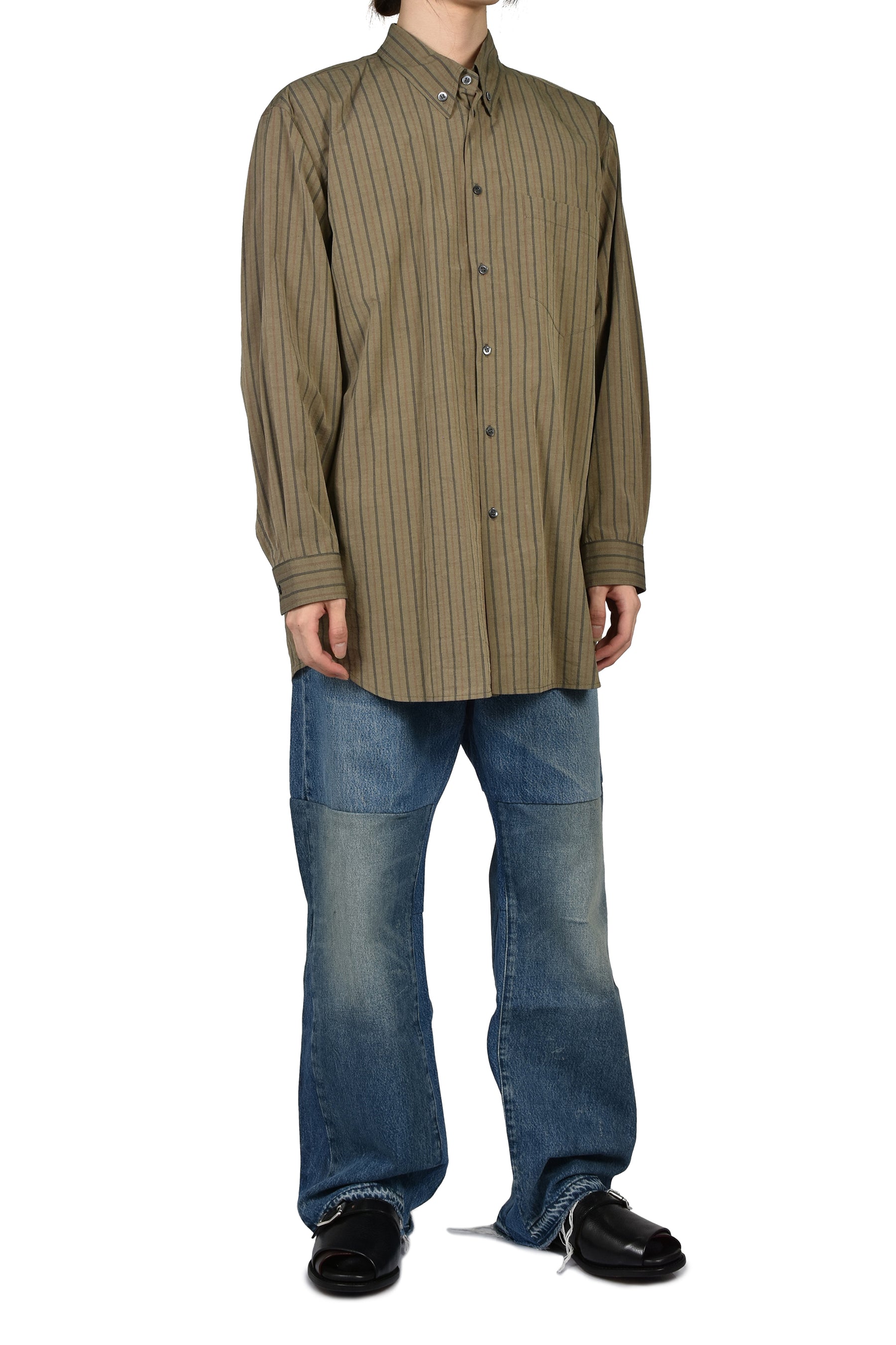 MOLETTO OVERSHIRT / PIN STRIPE FANGO