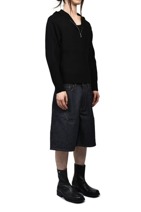 FISHERMAN HOODIE / BLK