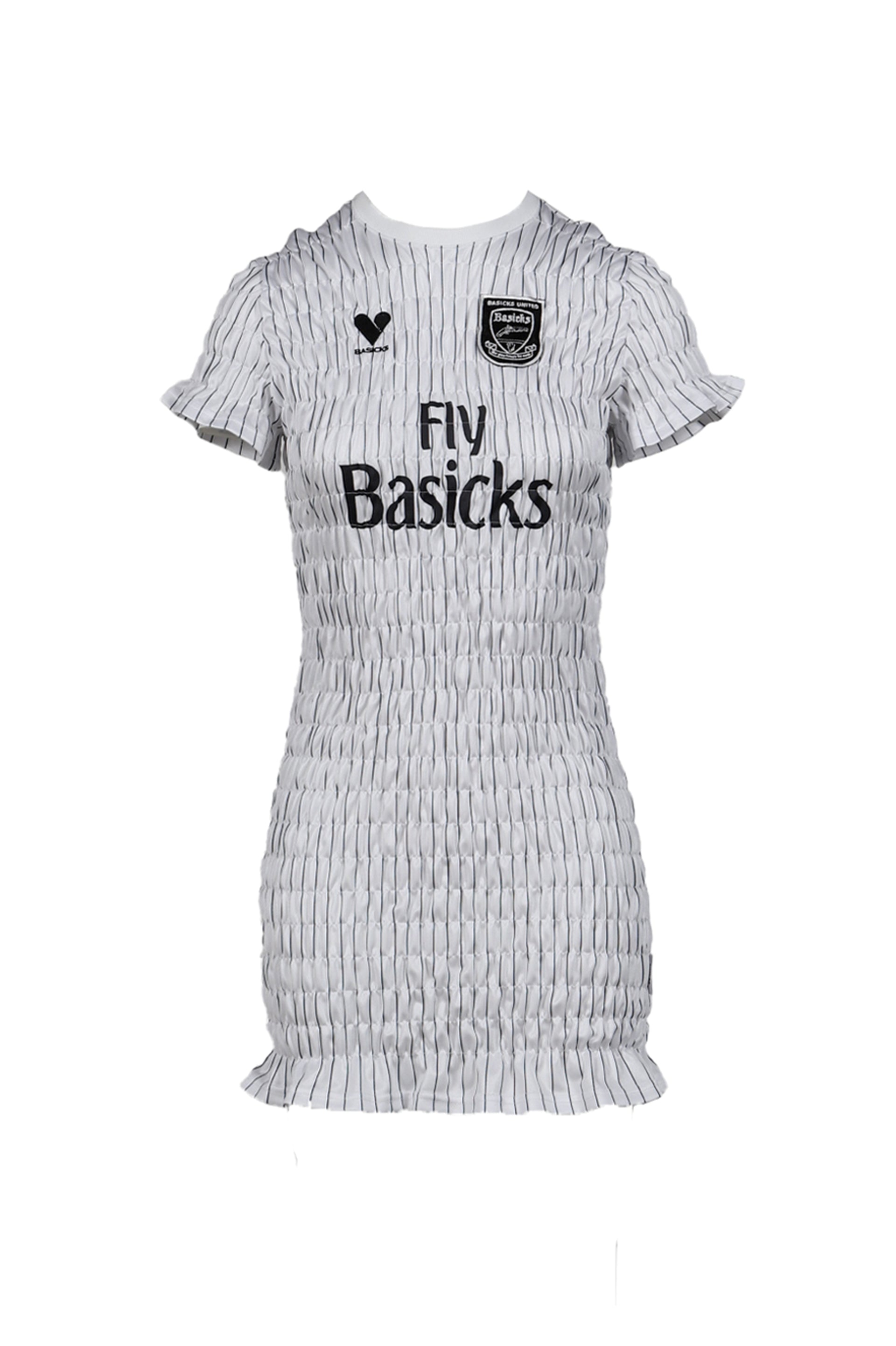 BASICKS SHIMING FOOTBALL DRESSES / WHT