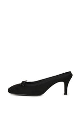 BALLET HEEL MULE IN DISTRESSED BLACK / DISTRESSED BLACK