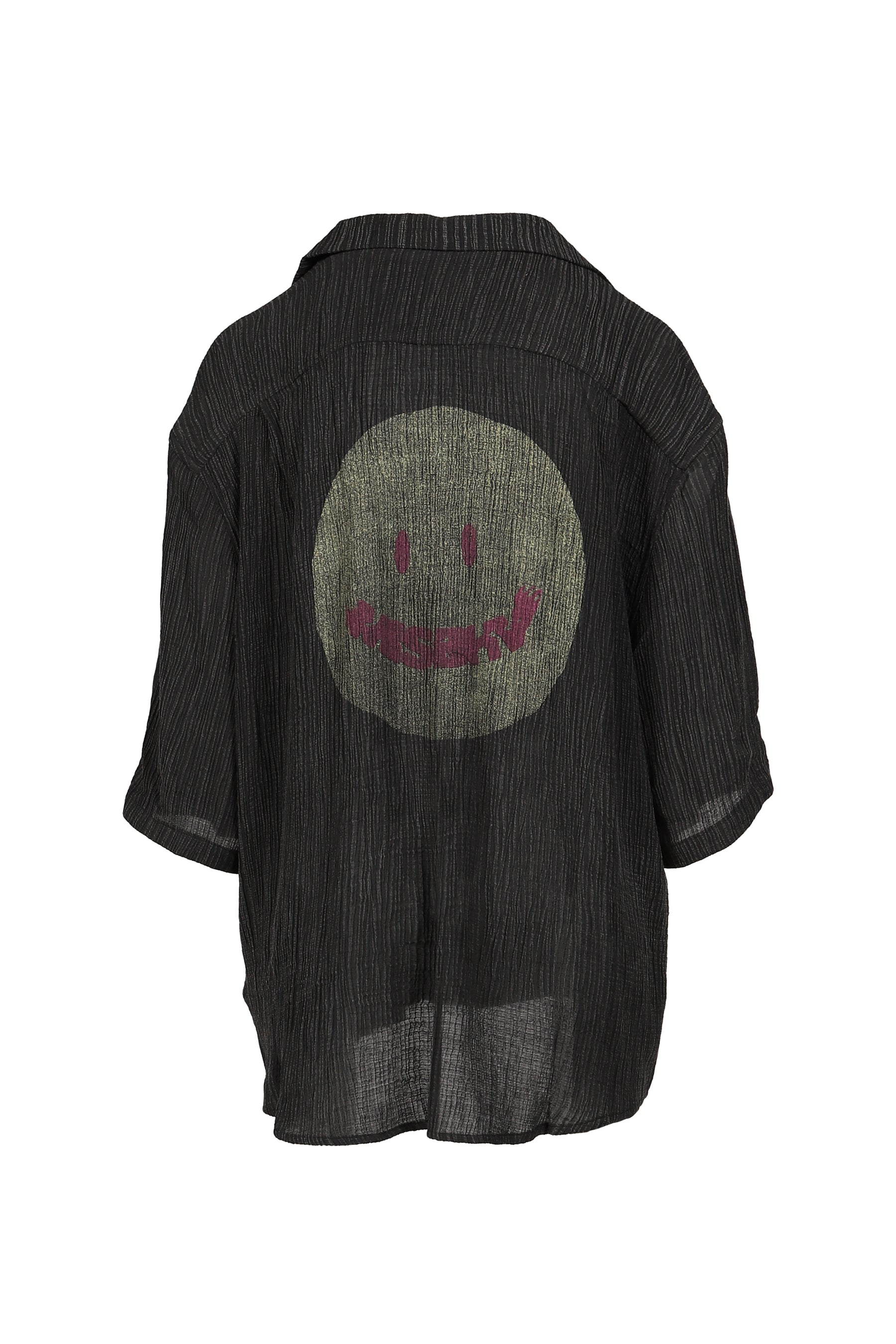 SMILE SHIRT UNISEX / WASHED BLK