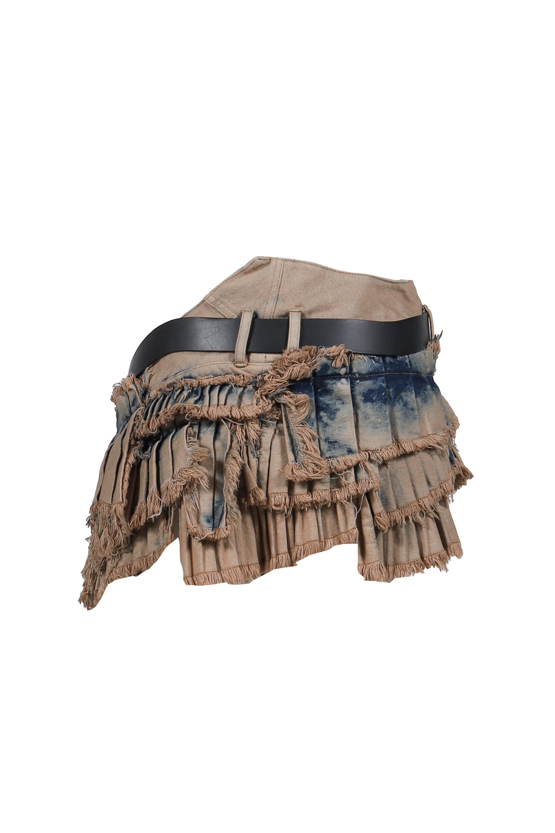 TWIRL MINI SKIRT / DENIM MUD WASH