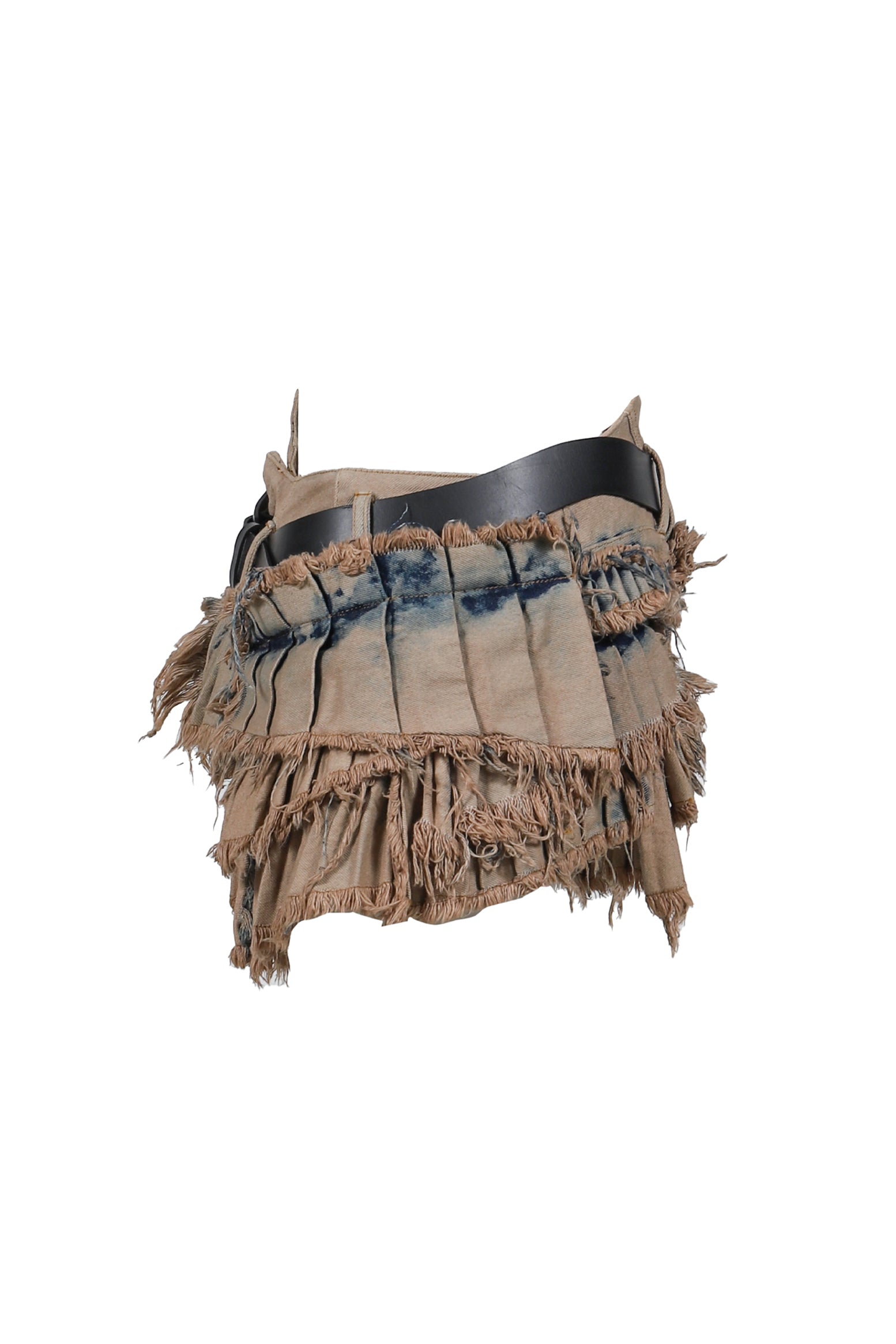 TWIRL MINI SKIRT / DENIM MUD WASH 