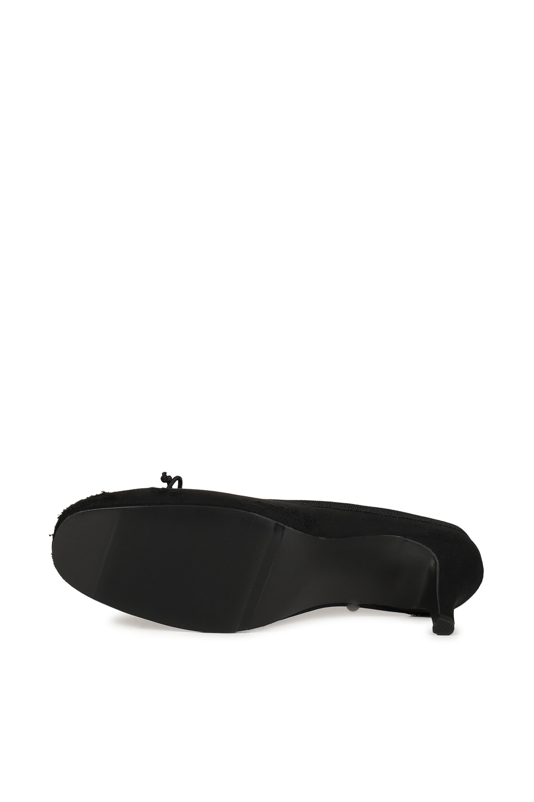 BALLET HEEL MULE IN DISTRESSED BLACK / DISTRESSED BLACK
