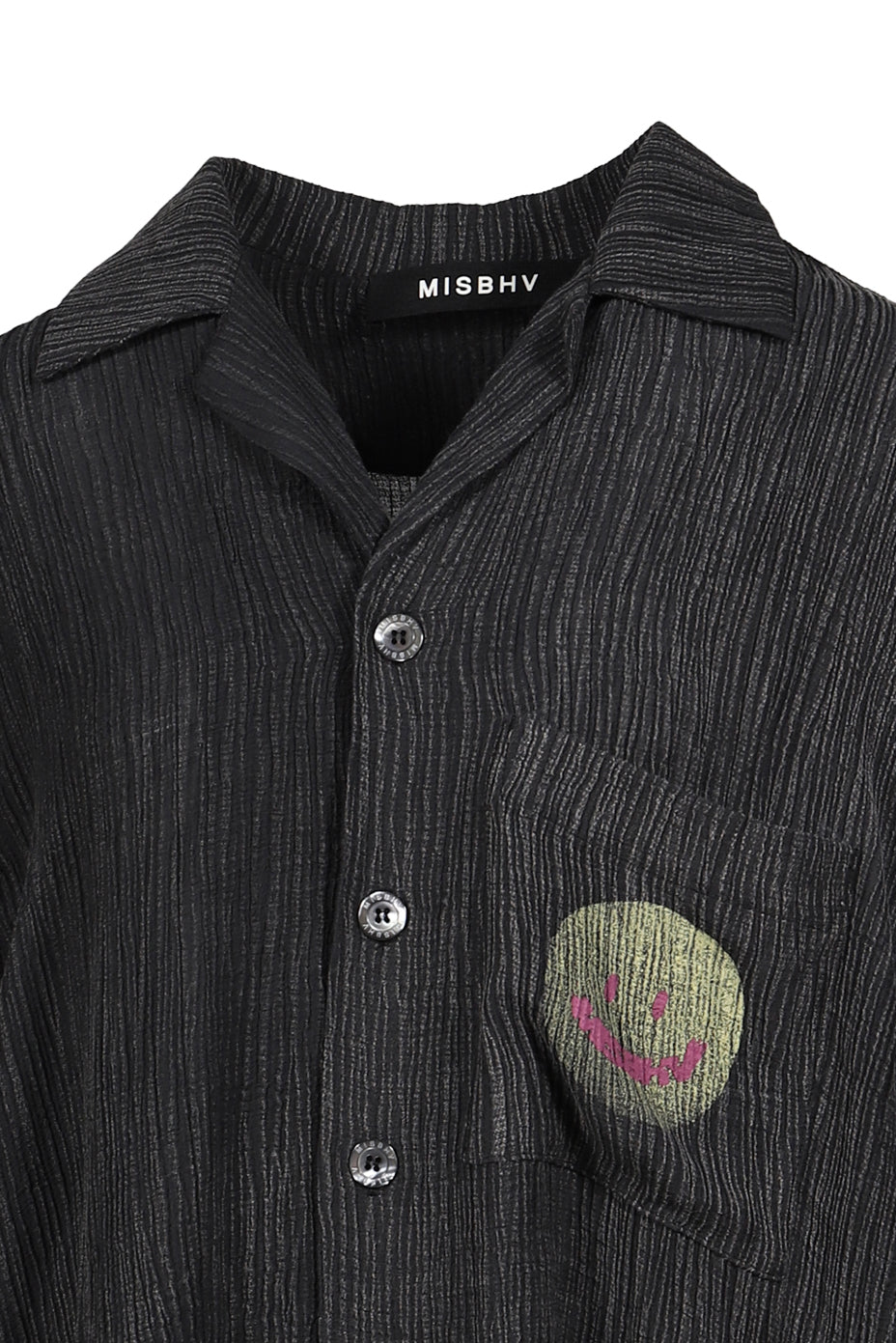 SMILE SHIRT UNISEX / WASHED BLK