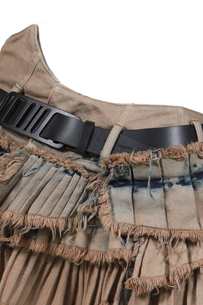 TWIRL MINI SKIRT / DENIM MUD WASH 