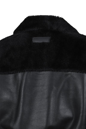 DOUBLE SIDED SHERPA JACKET / BLK