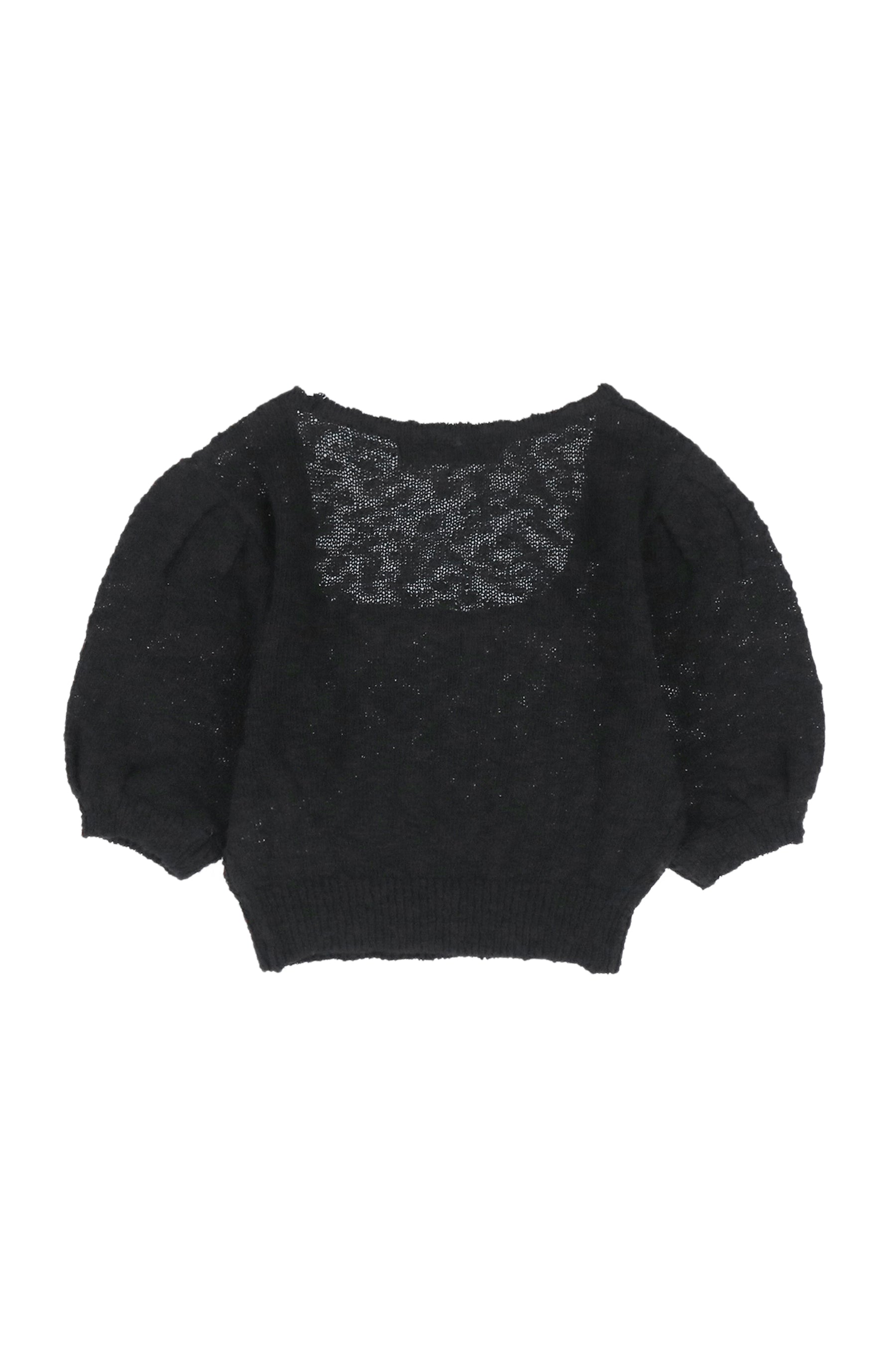 PUFF SLEEVE KNIT / BLK