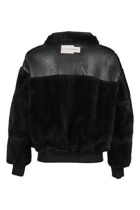 DOUBLE SIDED SHERPA JACKET / BLK
